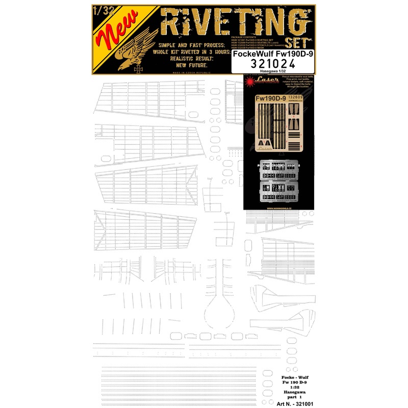 1/32 Fw 190D-9 Super Riveting Set Plus (for Hasegawa)