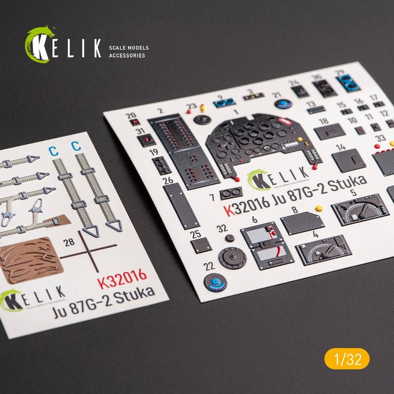 1/32 Junkers Ju 87 D/G Stuka - Interior 3D Decal for Trumpeter kit