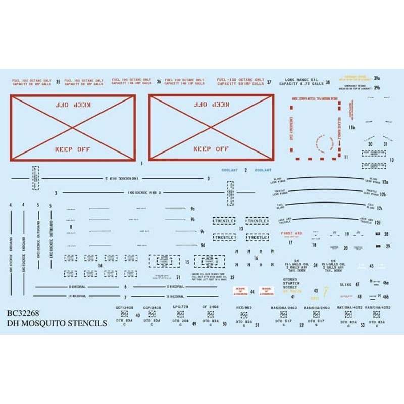 1/32 Mosquito External Stencils