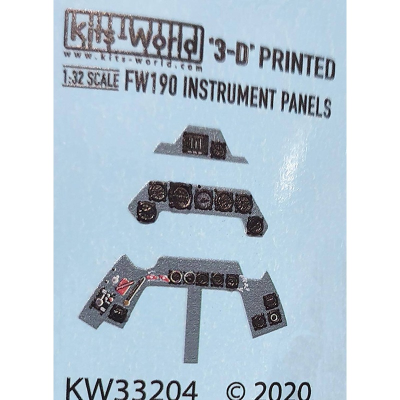 1/32 WW.II German Army FW190 Instrument Panel Detail Up 3D Decal