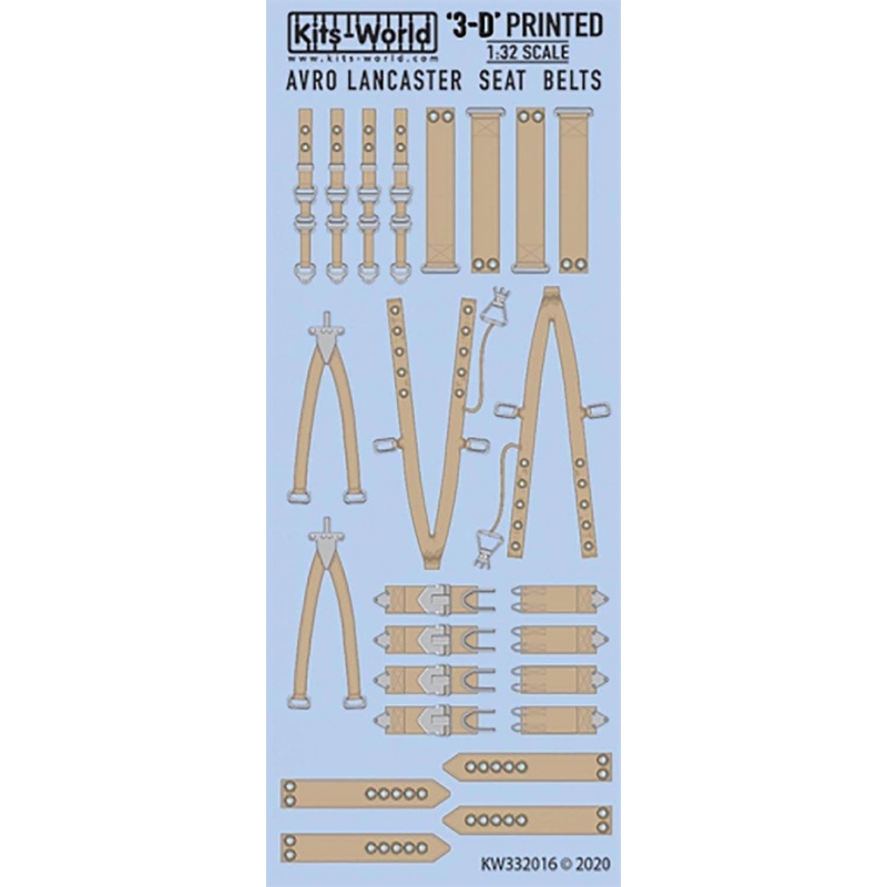 1/32 WW.II Royal Air Force Avro Lancaster Seatbelt Detail Up 3D Decal