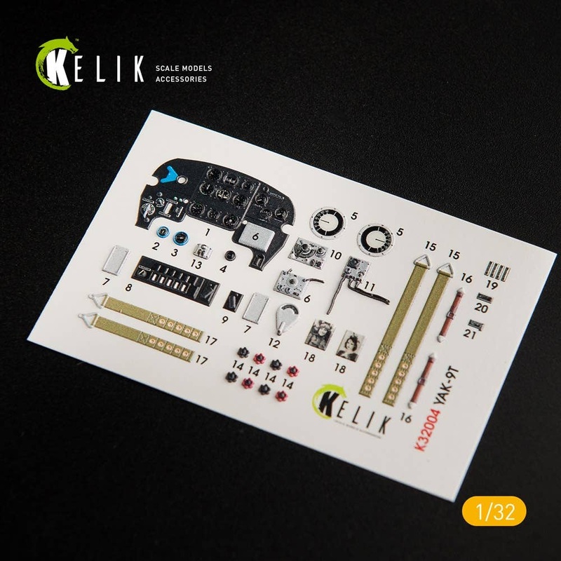 1/32 Yak-9T interior 3D decals for ICM kit