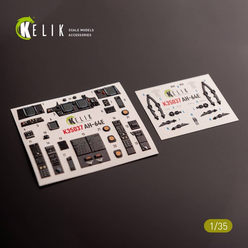 1/35 AH-64E Apache interior 3D decals for Takom kit (for. Takom)