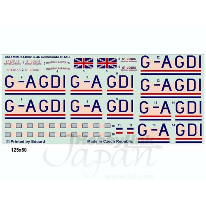 1/144 C-46 Commando decals BOAC