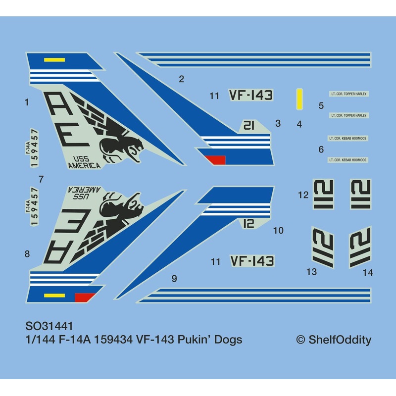 1/144 F-14A VF-143 Pukin' dogs