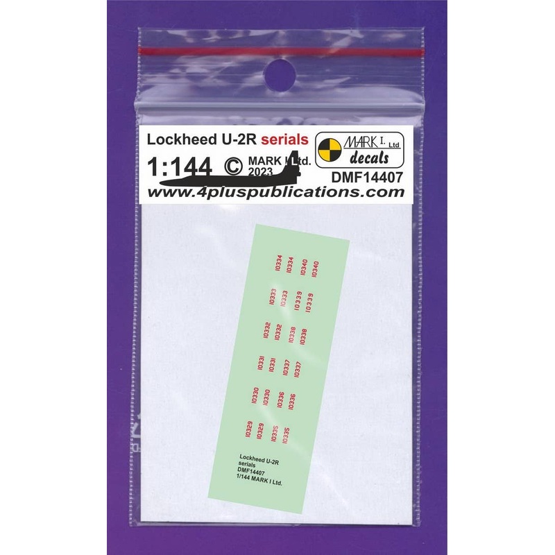 1/144 Lockheed U-2R serial numbers (for Dragon)