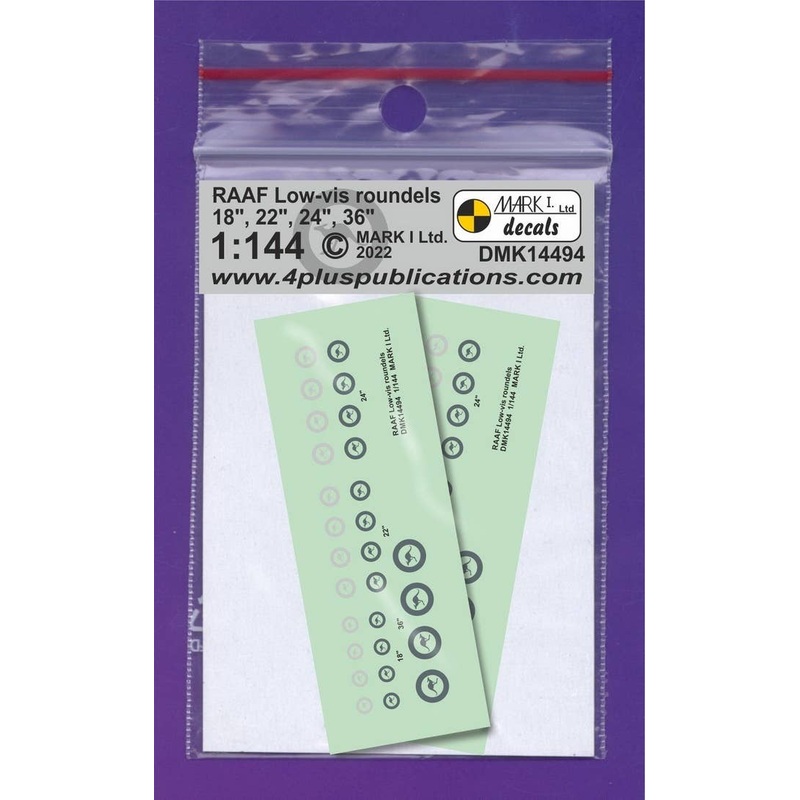1/144 RAAF Low-vis roundels, 2 sets