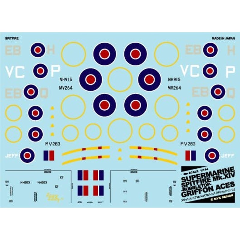 1/144 Supermarine Spitfire Mk.14 -Bubbletop- "Griffon Aces"
