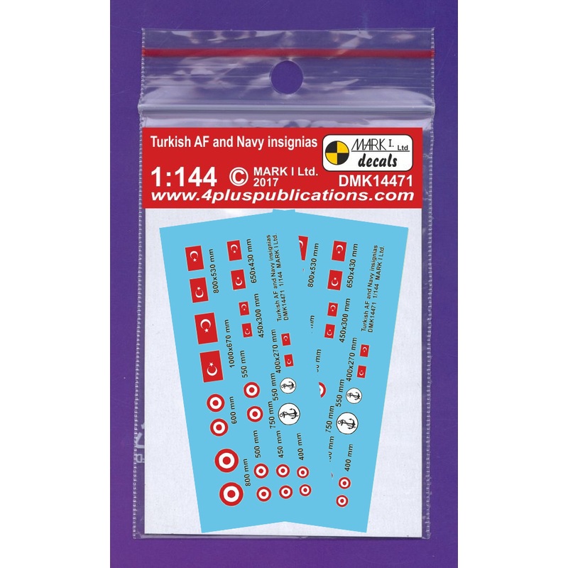 1/144 Turkish Air Force and Navy Insignia, 2 sets