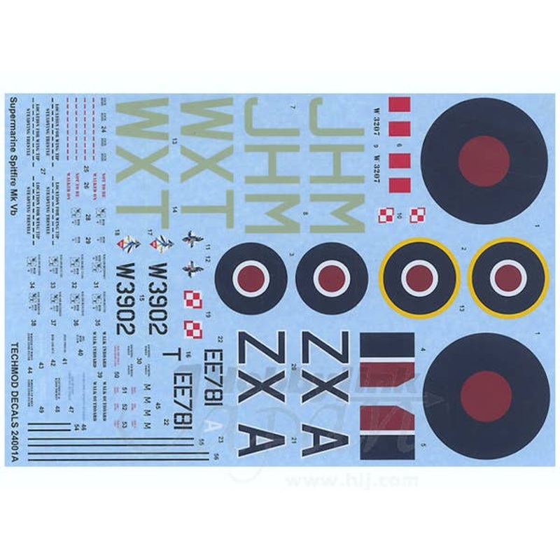 1/24 Supermarine Spitfire Mk.Vb Decals