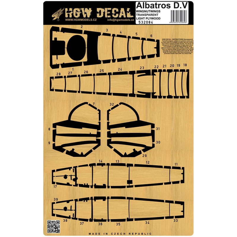 1/32 Albatros D.V - Plywood (for Wingnut Wings)
