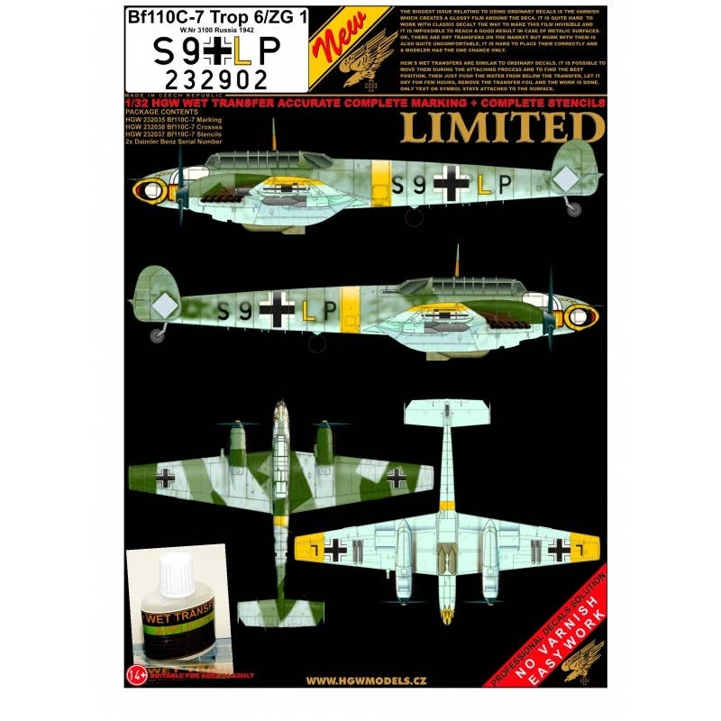 1/32 Bf 110C-7 S9+LP