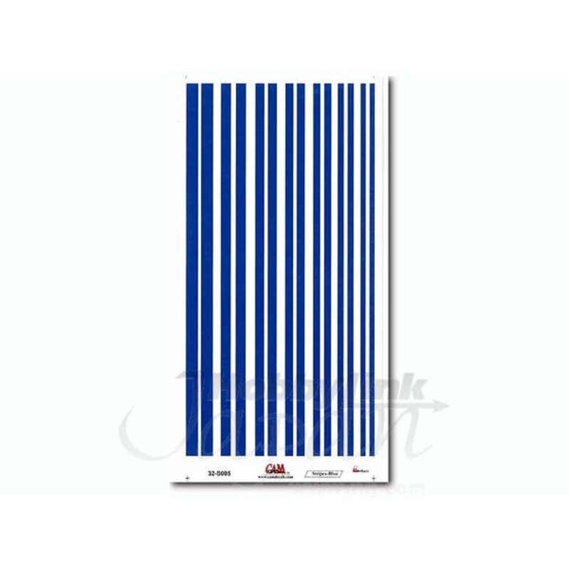 1/32 Blue Stripes Assorted Widths