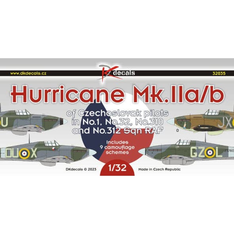 1/32 Hurricane Mk.IIA/B of Czechoslovak pilots (Nos.1, 32, 310 & 312 Sq. RAF)