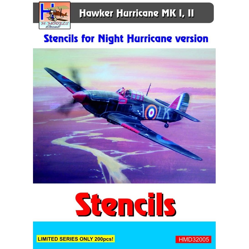 1/32 Hurricane Night Fighter (Mk.I & II) Stencils (Set for 3 a/c)
