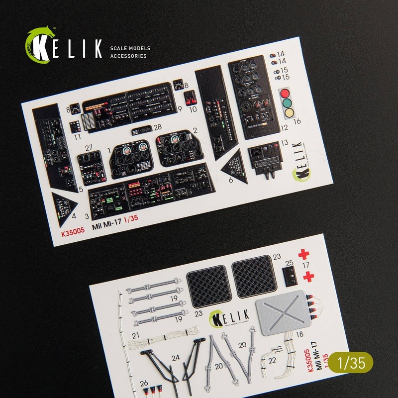 1/32 Mi-17 NATO (Black version) - Interior 3D Decal for Trumpeter
