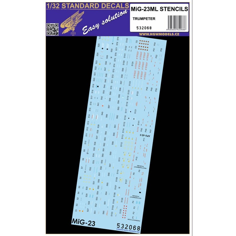 1/32 MiG-23ML Stencils