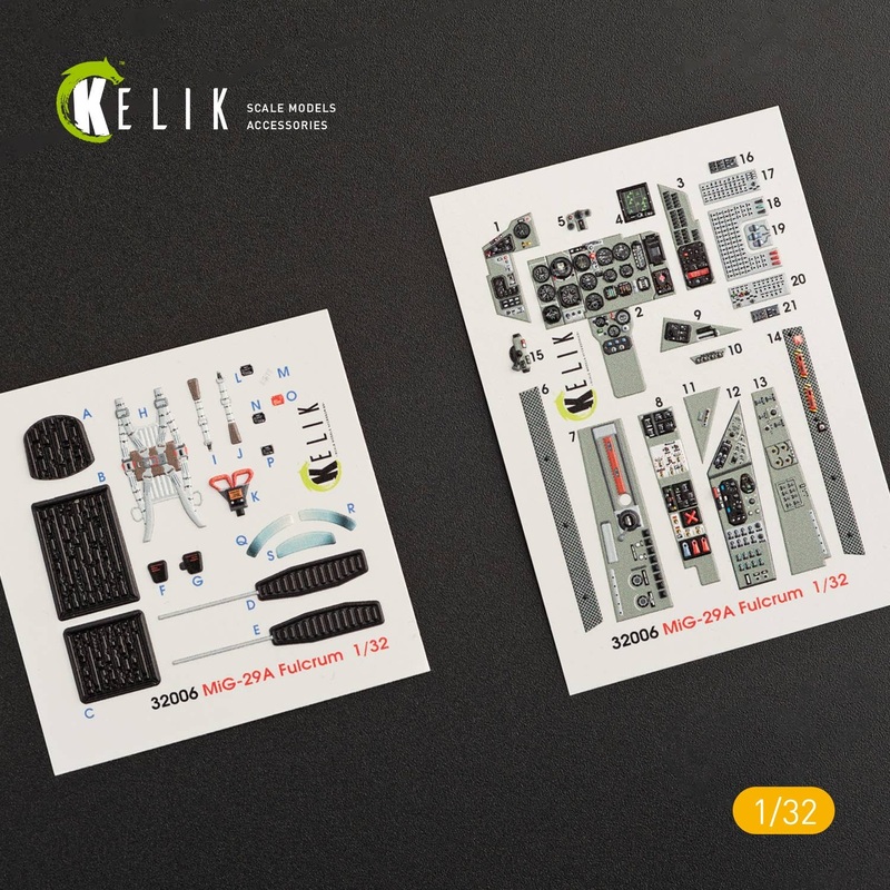1/32 MiG-29A (9-12) Fulcrum Interior 3D decals for Trumpeter kit