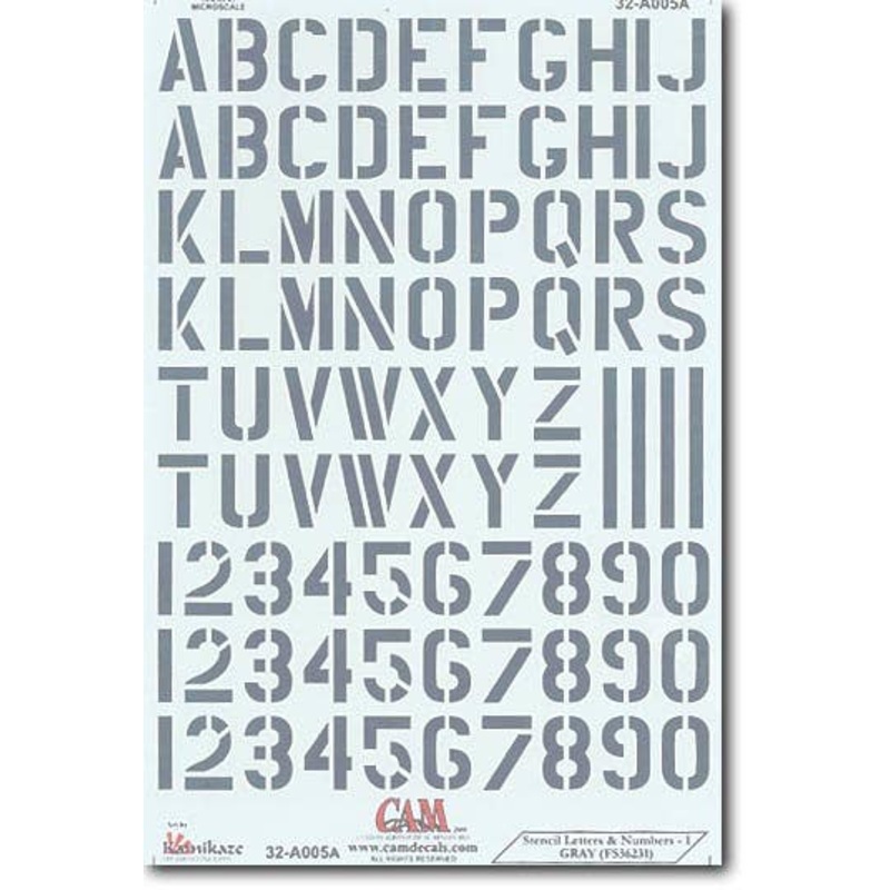 1/32 Modern USN Stencils Letters/Gray