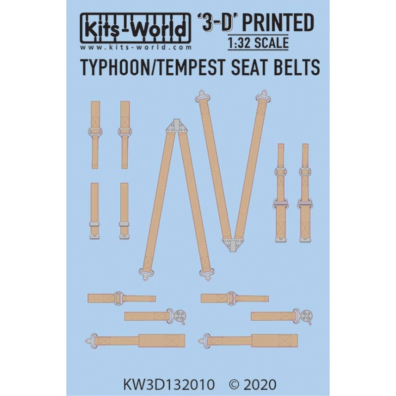 1/32 WW.II RAF Typhoon/Tempest Seat Belt Set (3D Printed)