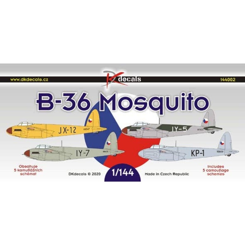 1/144 B-36 Mosquito Post-War Czechoslovakia Air Force Service decal