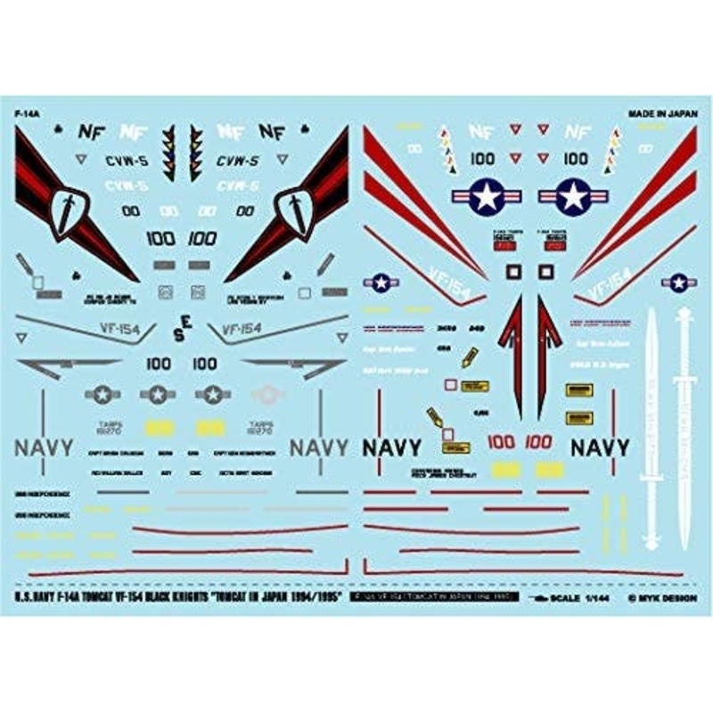 1/144 F-14A Tomcat VF-154 Black Knights Tomcat in Japan 1994/1995