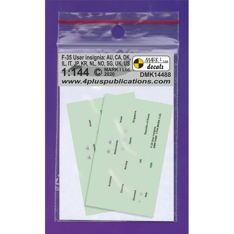 1/144 F-35 Users - insignia, 2 sets