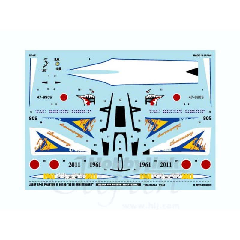 1/144 JASDF RF-4E 501st squadron foundation 50th Anniversary Painting