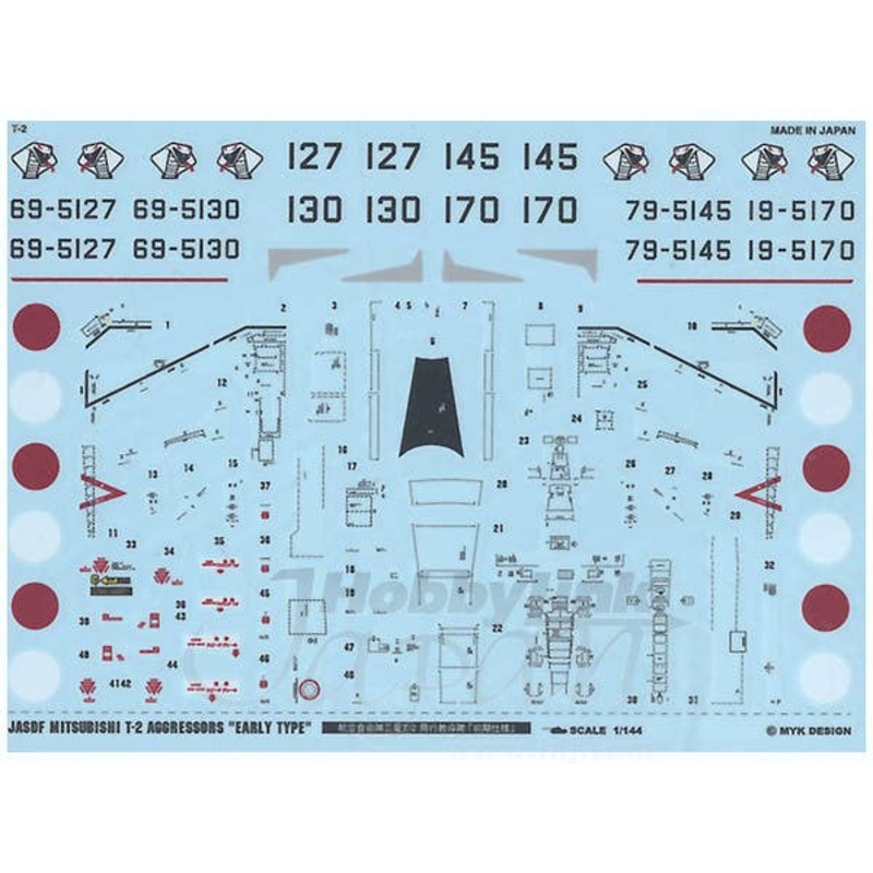 1/144 JASDF T-2 Aggressor Early Type Decal