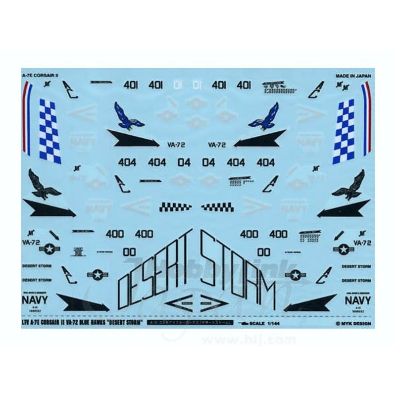 1/144 LTV A-7E Corsair II VA-72 Blue Hawks Desert Storm