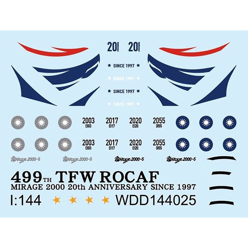 1/144 ROCAF Mirage 2000-5 Handover 20th Anniversary Decal