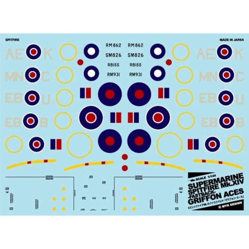 1/144 Supermarine Spitfire Mk.14 -Fastback- "Griffon Aces"