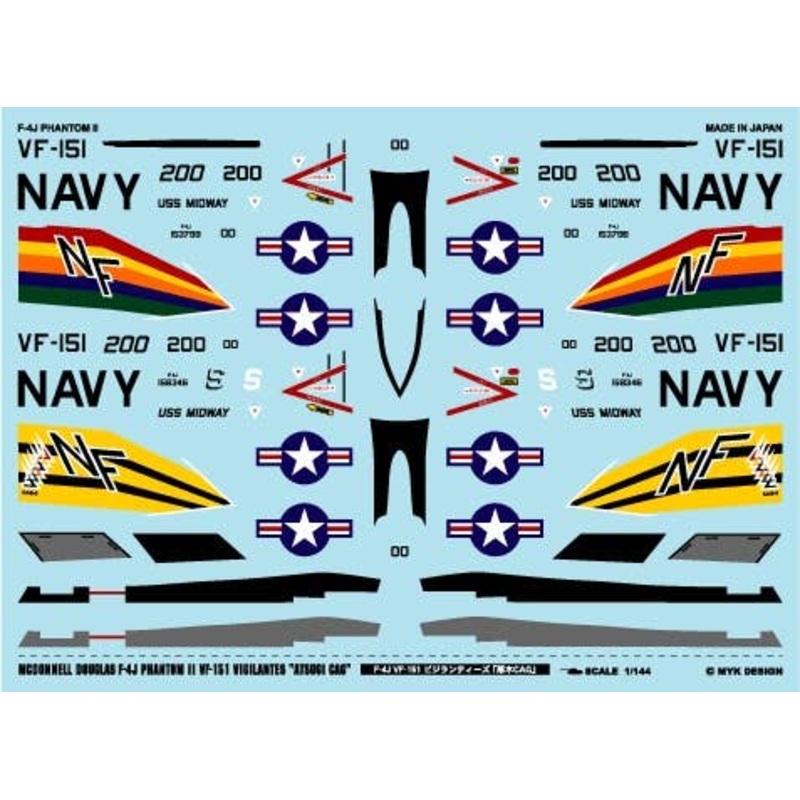 1/144 US Navy F-4J Phantom II VF-151 Vigiranties Atsugi Cag