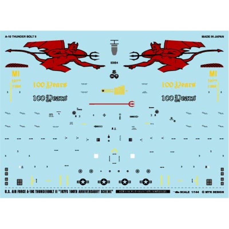 1/144 USAF A-10C Thunderbolt II 107FS 100th Anniversary Scheme