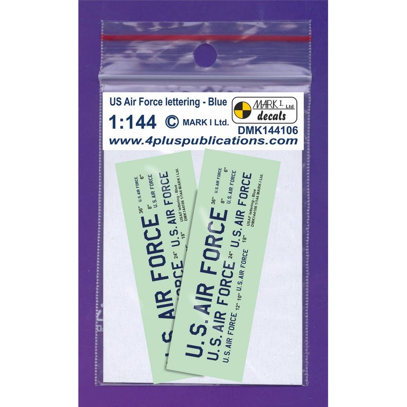 1/144 USAF lettering - Blue, 2 sets