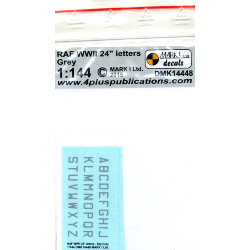 1/144 WWII RAF 24-inch Letters Sky Gray (2pc Set)