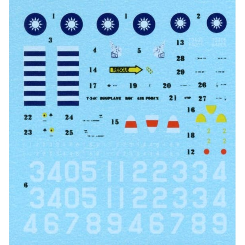 Eggplane ROCAF T-34C Decal Set (for KASL Hobby KSLQ-001)