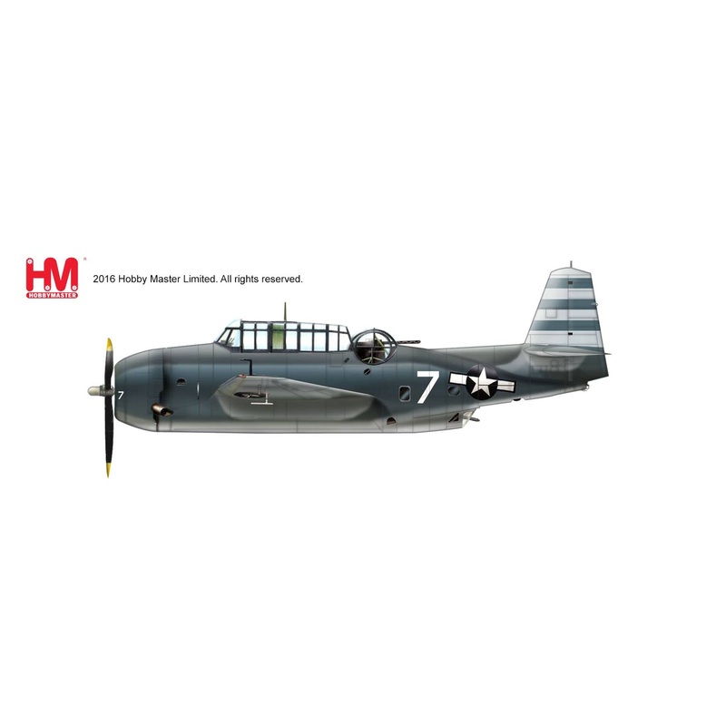 1/72 Grumman TBM-3 Avenger "Task Force 58"White 7 of  VT-12, USS Randolph, ca. 1945