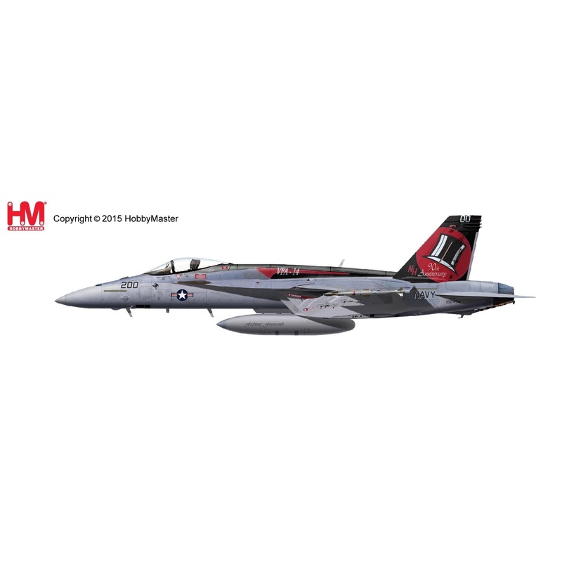 1/72 McDonnell Douglas F/A-18E "Super Hornet" 16634, VFA-14 Tophatters "90th Anniversary Scheme"USS Nimitz, 2009