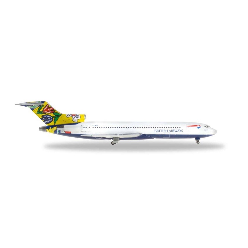 1/500 727-200 British Airways Swedish Flower Field ZS-NOU