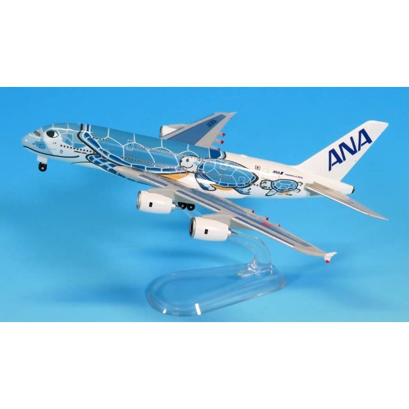1/500 A380 JA381A ANA Blue (with WiFi Radome & Gear) ABS (with Stand)