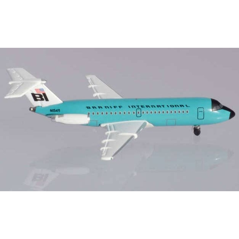 1/500 BAC 1-11-200 Braniff International Airways Jelly Bean Turquoise N1549