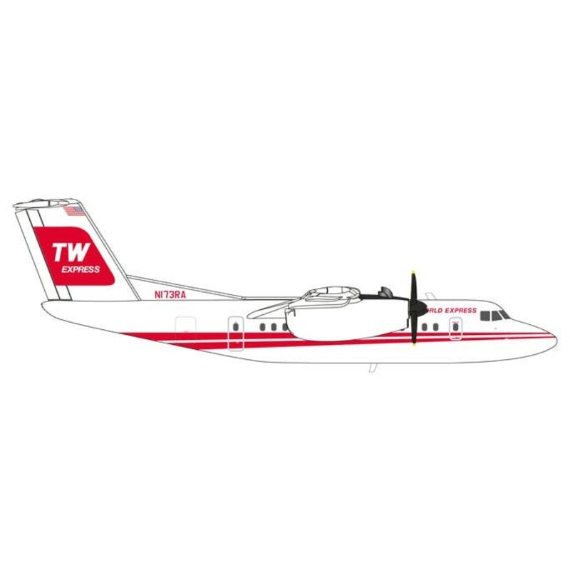 1/200 Trans World Express De Havilland Canada DHC-7 "Dash 7" N173RA