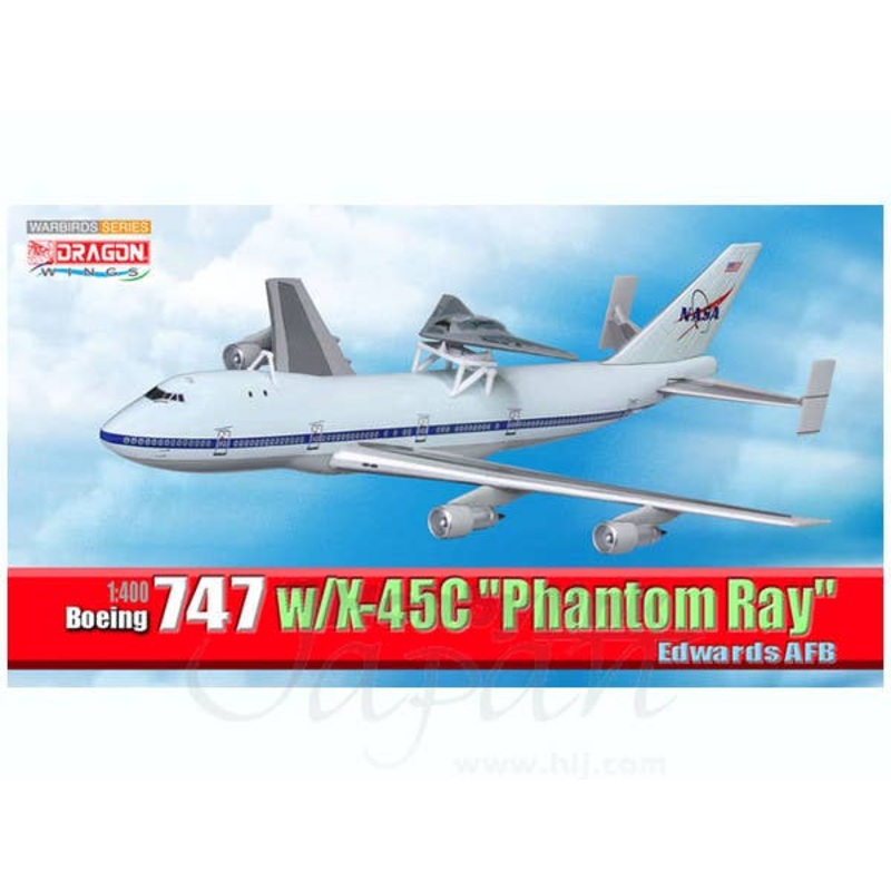 1/400 Boeing 747 w/X-45C Phantom Ray Edwards AFB
