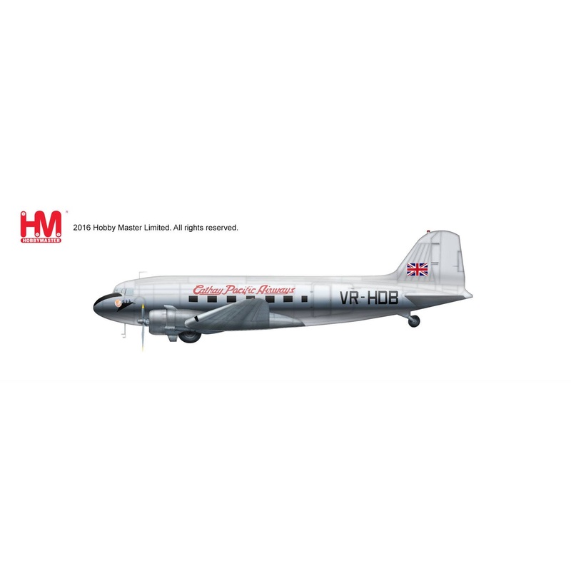 1/200 Douglas DC-3 "Betsy" Cathay Pacific Airways, "VR-HDB" 1980s