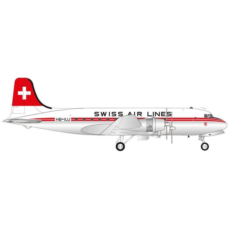 1/200 Swissair Swiss Air Lines Douglas Dc-4 Hb-Ilu Unterwalden