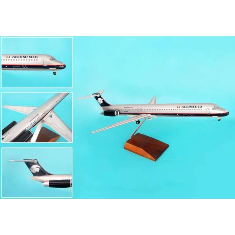 1/100 MD-80 Aeromexico (With Gear and Wooden Stand)