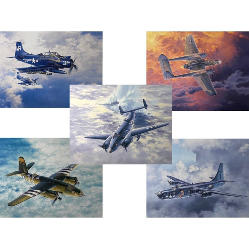 American Heavy Warplanes (Art Print Bundle)