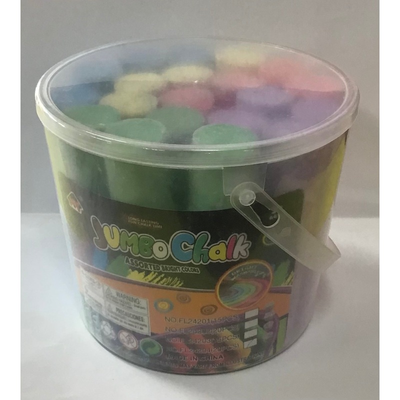 CHALK SIDEWALK IN BUCKET COLORED