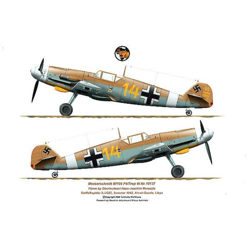 Messerschmitt Bf109F4/Trop 10137 Both sides